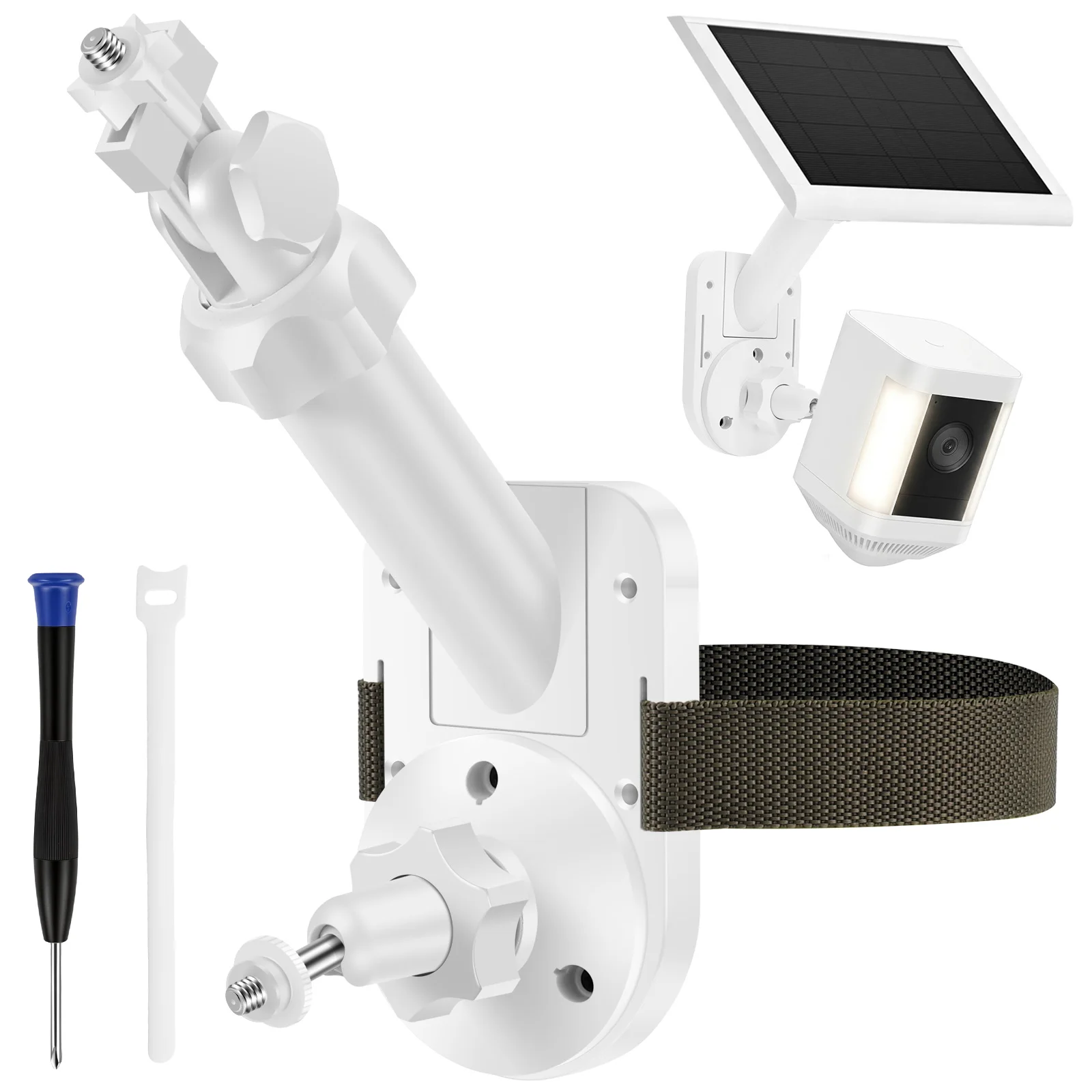 Eufy Camera E220 - ขายึดแผงโซลาร์เซลล์และกล้องวงจรปิด 2-in-1 ปรับได้ พร้อมสกรูขนาด 1/4 นิ้ว