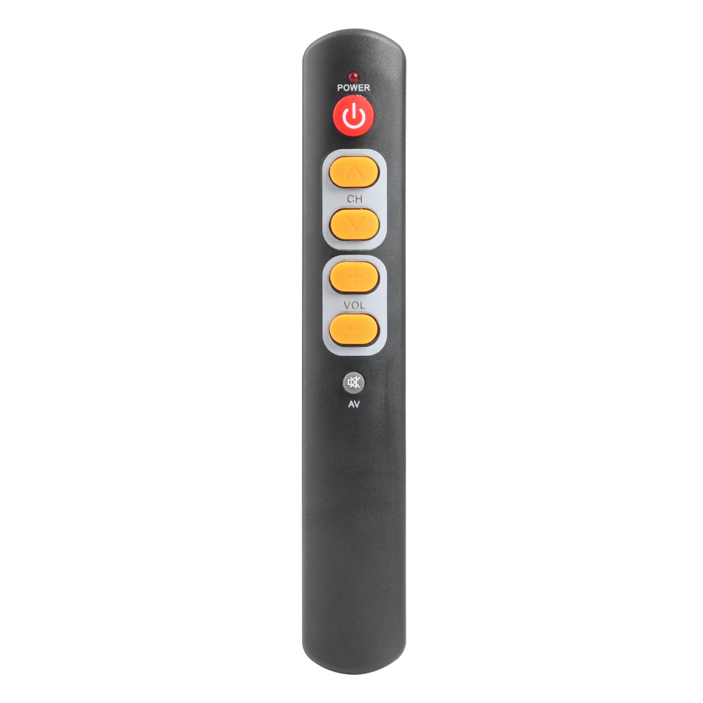 Smart Home Yellow - รีโมทอิเล็กทรอนิกส์สำหรับทีวีและกล่องรับสัญญาณทีวี (STB) แบบคัดลอกสัญญาณ IR ใช้ได้กับทุกรุ่น ปุ่มสีเหลืองขนาดใหญ่