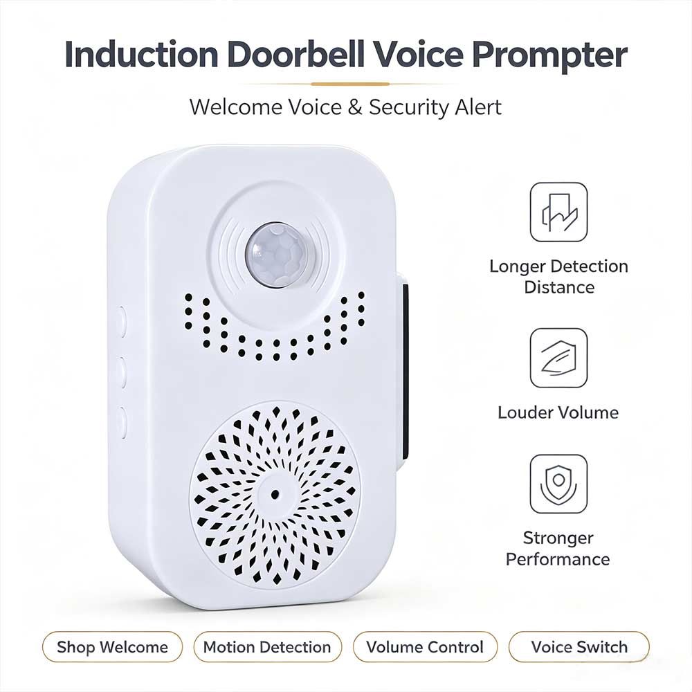 Wireless Door Sensor - อุปกรณ์เตือนความปลอดภัยไร้สายพร้อมเสียงต้อนรับ พร้อมเซ็นเซอร์ตรวจจับความเคลื่อนไหว PIR และเสียงต้อนรับแขก สมาร์ทดอร์เบลล์