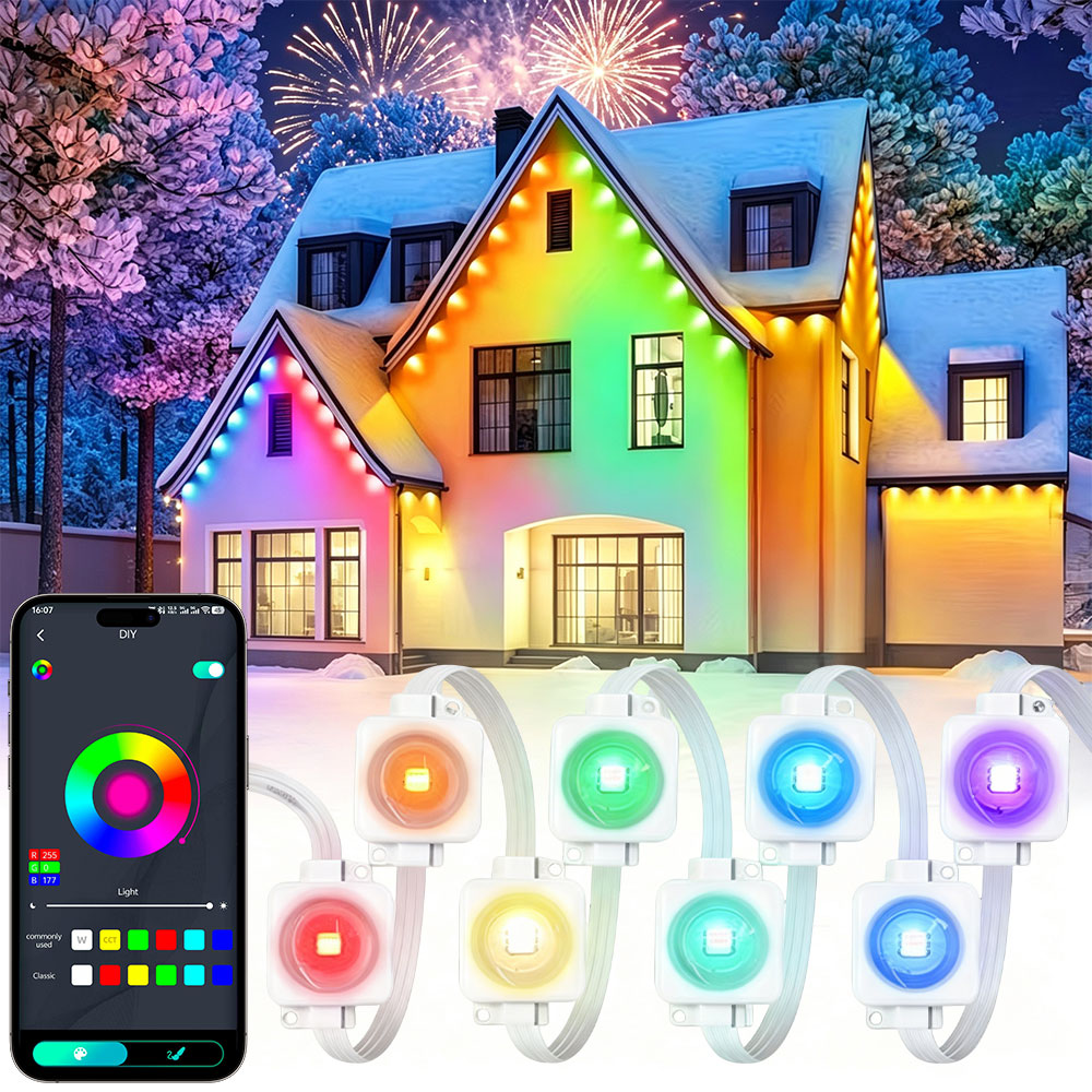 ไฟประดับหลังคา 150 ฟุต 90 หลอด - Smart Home Yellow บทวิจารณ์และราคา